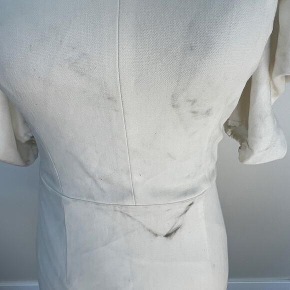 FRENCH CONNECTION Women's Whisper Cutout Dress Size 0 In Summer White - Picture 6 of 12